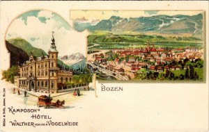 Bolzano, Bozen (Südtirol); Kamposch's Hotel Walther von der Vogelweide / hotel advertisement...