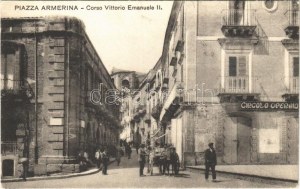 Piazza Armerina, Corso Vittorio Emanuele II, Circolo Operaio, Cinema Tripoli / street view, workers' club...