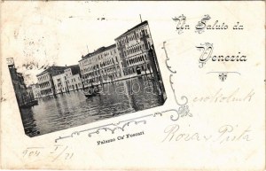 1904 Venezia, Venice; Palazzo Ca' Foscari / palace. Art Nouveau (fl)