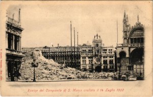 Venezia, Venice; Rovine del Campanile di S. Marco crollato il 14 Luglio 1902. C. Jacobi / ruins of the bell tower (EK...