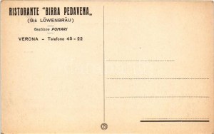 Verona, Piazza Vittorio Emanuele, Tombe Scaligere, Torer Lamberti, Arena, Löwenbrau ristorante Birra Pedavena / square...