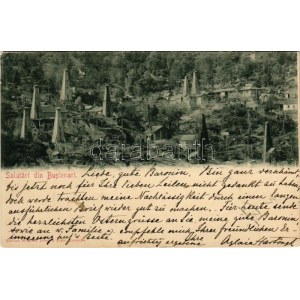 1897 Bustenari, oil factory, oil plant, drilling towers. Edit. Heinrich Löbel &amp; Frate (Campina) (EK...