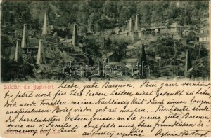 1897 Bustenari, oil factory, oil plant, drilling towers. Edit. Heinrich Löbel & Frate (Campina) (EK...