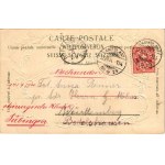 1904 Basel, St. Jacobs Denkmal / monument, coat of arms, flags. Art Nouveau, litho, Emb.