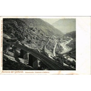 Gotthardbahn, Ferrovia del Gottardo; Pianotondo Viadotto e Galleria / Gotthard Railway, viaduct (fl)