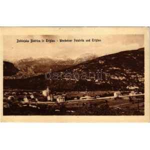 Bohinjska Bistrica, Wocheiner Feistritz; general view with Triglav. Fr. Pavlin (EK)