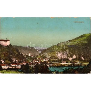 Brestanica, Rajhenburg, Reichenburg in der Steiermark; general view, castle. Leopold Rainhofen 1911. (worn edges...