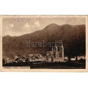1918 Kocevje, Gottschee, Cocevie; Totalansicht / general view, church. Verlag Peter Petsche (EK)