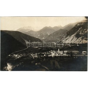 Most na Soci, Sveta Lucija, Sankt Luzia; general view. Fot. Aug Marega 1909. (tiny pinholes)