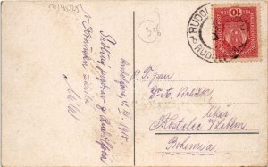 1918 Novo mesto, Rudolfovo, Rudolfswert; Glavni trg / Hauptplatz / main square, shops (worn corners)