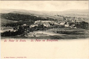 Pivka, St. Petra na Krasu, San Pietro del Carso, St. Peter in Krain; general view with railway station. A...