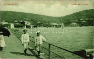 Portoroz, Portorose; Brücke / Pontile / bridge, mariner boys (EK)