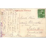 Portoroz, Portorose; seashore, beach, bathing people. Prop. M. Cattai (Pirano) (fl)