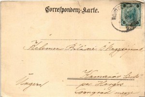 1902 Rogaska Slatina, Rohitsch-Sauerbrunn; Curort / spa, coat of arms. Art Nouveau, floral litho (tear...
