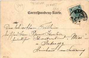 1901 Sveti Lenart v Slovenskih Goricah, Sankt Leonhard in Windischbühel; general view with church (fl...