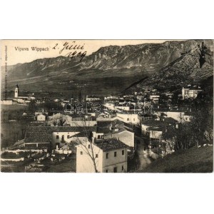 1909 Vipava, Wippach; general view, castle ruins. Fr. Kunc Fot. (EK)