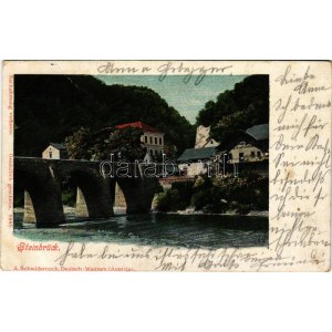 1903 Zidani Most, Steinbrück; stone bridge (Rb)
