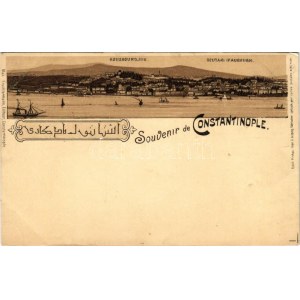 Constantinople, Istanbul; Kouskoundjuk, Scutari Faubour. Max Fruchtermann Art Nouveau, litho (EK)