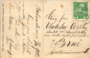 1912 Bohorodchany, Bohorodczany; Kosciól / church, shop of Israel Kern (crease)