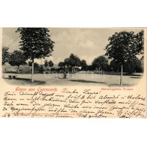 Chernivtsi, Czernowitz, Cernauti, Csernyivci (Bukovina, Bucovina, Bukowina); Habsburgshöhe Terasse. Verlag v...