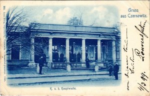 1899 Chernivtsi, Czernowitz, Cernauti, Csernyivci (Bukovina, Bucovina, Bukowina); K.u.K. Hauptwache / Austro...