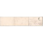 Lviv, Lwów, Lemberg; 3-tiled folding panoramacard. Jan Bromilski (torn at fold)