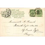 1908 A Magyar Királyi Posta bélyegei, címer / Hungarian stamps and coat of arms. Philatelie-Ansichtskarte. Emb. litho ...