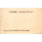 Zászlórúdon. 13. számú Ezermester cserkészcsapat Tábori levelezőlap / Hungarian boy scout art postcard ...