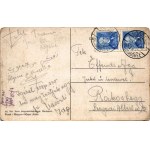 1933 Budapesti 25. Szent Imre öregcserkészcsapat / Hungarian old boys scouts, senior scouts art postcard s...