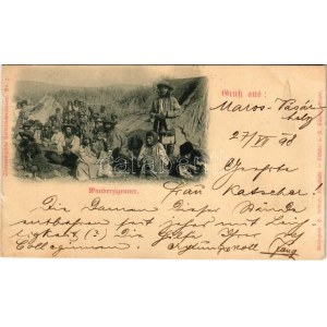 1898 Wanderzigeuner. Siebenbürgische Volkstrachtenkarten No. 7. Verlag v. H. Zeidner (Kronstadt), Lichtdruck v. A...