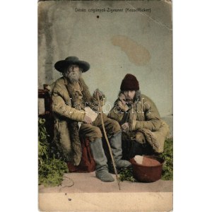 Dézsás cigányok. B.H. 19. sz. / Zigeuner (Kesselflicker) / Gypsy tinker men, folklore (EB)