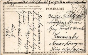 1915 Unterseeboot U XII greift die französische Hochseflotte in der Otrantostrasse an. Offizielle Postkarte des Österr...