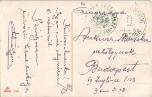 1915 Hurra! Zum Sieg gegen Italien 5309. / WWI German Navy art postcard, mariner on board + 