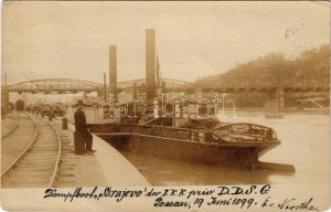 1899 Passau, Dampfboot SARAJEVO der I. k. k. priv. DDSG / 