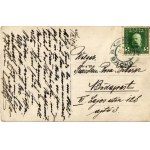 1915 Dampfer Zrínyi Miklós / ZRÍNYI MIKLÓS gőzhajó, fedélzet matrózzal és kutyákkal...
