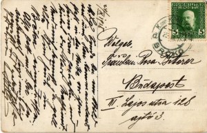 1915 Dampfer Zrínyi Miklós / ZRÍNYI MIKLÓS gőzhajó, fedélzet matrózzal és kutyákkal...