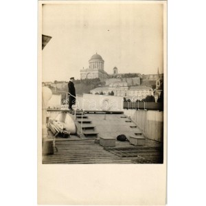 Esztergom, Bazilika. JOSEF CARL DGT-HILDEGARDE típusú lapátkerekes gőzhajó fedélzete ...