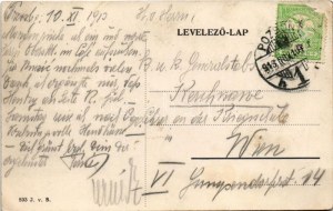 1913 Pozsony, Pressburg, Bratislava; MÁTRA oldalkerekes vontató gőzhajó a vár alatt ...