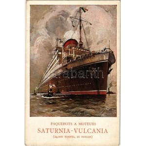 1930 Cosulich Line, M/S Saturnia-Vulcania / kivándorló hajó / emigration ship (EK)