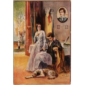 1923 Petőfi Centenárium: Szeptember végén. A Petőfi Társaság kiadványa/ Hungarian folklore art postcard...
