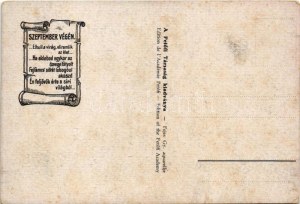 1923 Petőfi Centenárium: Szeptember végén. A Petőfi Társaság kiadványa/ Hungarian folklore art postcard...