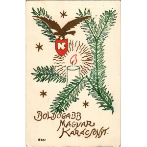 1941 Boldogabb magyar karácsonyt / Hungarian irredenta propaganda with Christmas greeting. artist signed (EK...
