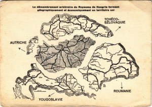 Francia nyelvű Trianon-propaganda. Magyar Nemzeti Szövetség kiadása, Hornyánszky V. R.T. Budapest / French...
