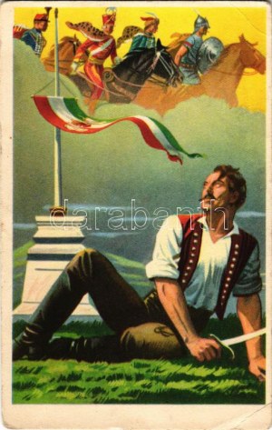 1943 Az ősi erény jogán mindenkor feltámadt újra Magyarország. Kiadja az Ereklyés Országzászló Nagybizottsága ...