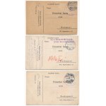 1915-1916. 3 db RÉGI egyedi készítésű tábori fotós képeslap, Ehrenthal Zoltán a cs. és kir. 28...