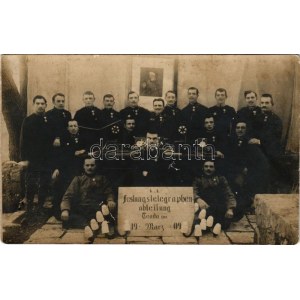 Tivat, Teodo; K. k. Festungstelegraphenabteilung Teodo im 19. März 1909 / Austro-Hungarian K.u.K. military...
