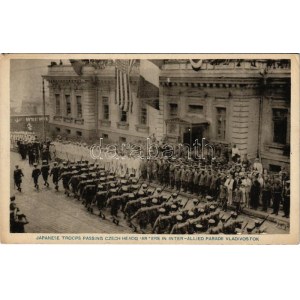 Vladivostok, Japanese Troops passing Czech Headquarters in Inter-Allied Parade ...