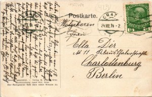 1914 Vöröskeresztes propaganda lap katonával és nővérrel / WWI K.u.K. military, Red Cross propaganda...