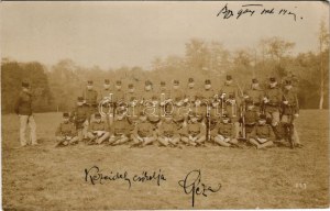 1904 Budapest, osztrák-magyar katonák csoportképe / group picture of Austro-Hungarian K.u.k. soldiers. photo (EK...