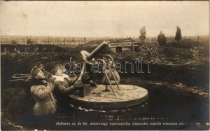 Géppuska repülők támadása ellen (légvédelmi géppuska) a Strypa mentén. Hofmann cs. és kir...